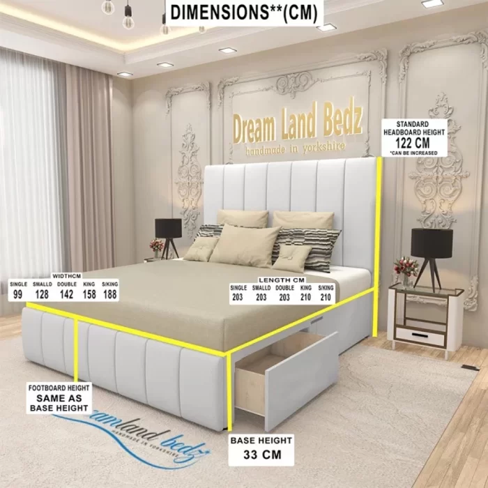 2024 Charlotte Divan Storage Bed With Optional Drawers-dimensions