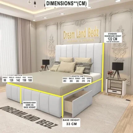 2024 Charlotte Divan Storage Bed With Optional Drawers Dimensions