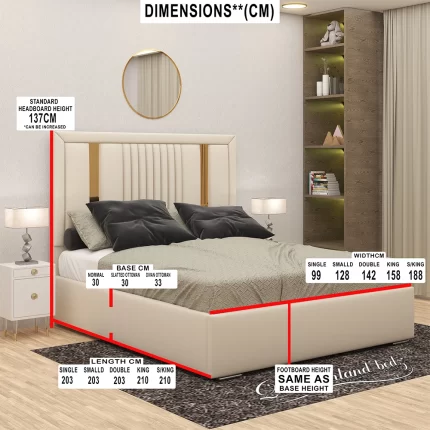 2025-California-golden-stripe-bed-with-lines-dimensions