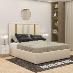 California golden stripe bed with lines (optional ottoman storage)