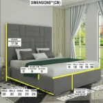2025 Harlow Panel Bed Frame Dimensions