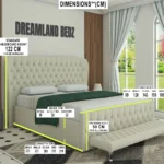 2025 Kendal Wingback Bed Dimensions