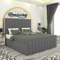 2025 London Bed Frame in Grey fabric