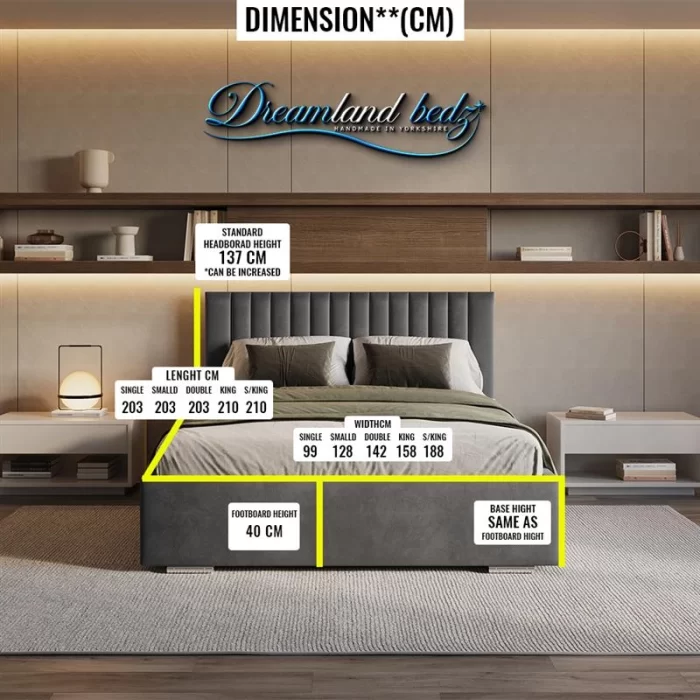 2025 Colorado Bed Frame With Lines Dimensions Size