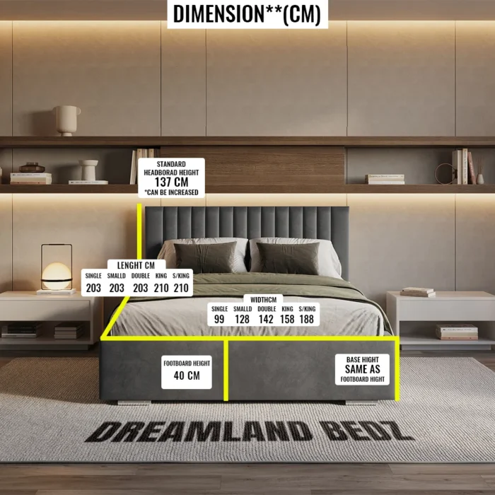 2025 Colorado Bed Frame With Lines Dimensions Size