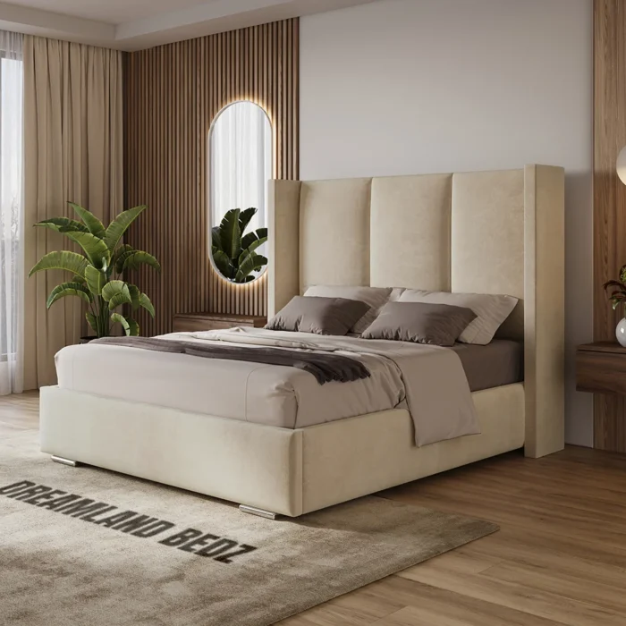 2025 Columbia Wingback Bed Frame Side View