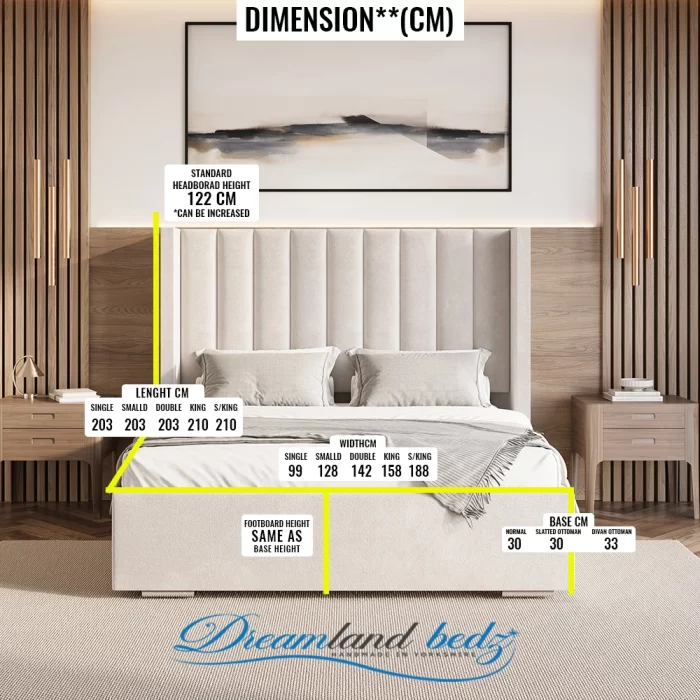 2025 Madison Ottoman Storage Bed Dimension Sizes