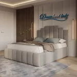 2025 Phoenix Art Deco With Low Foot In Cream Plush Optional Ottoman Storage Assebled In Room