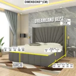 2025 Tokyo Sunrise Wingback Bed Frame With Ottoman Optional Storage Dimensions