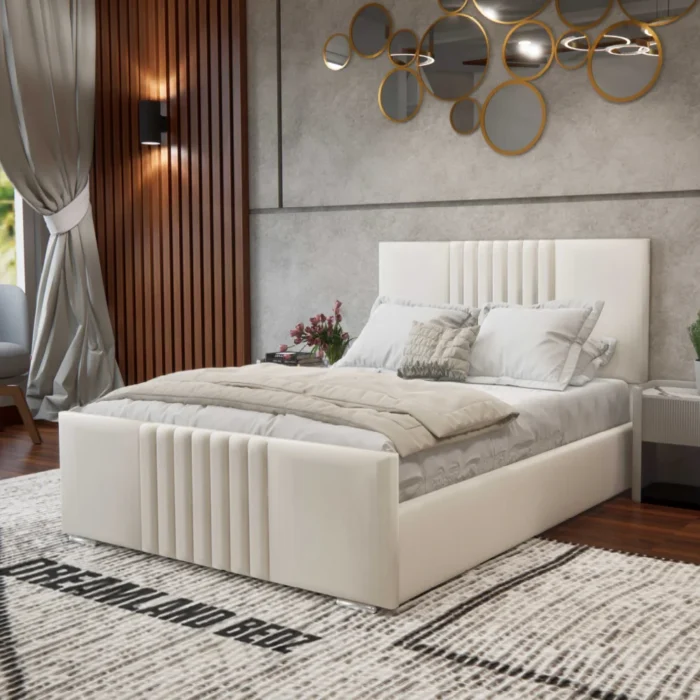 2025 Wiltshire Bed Plush Cream In Room Side View