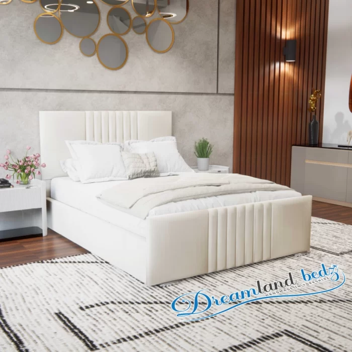 2025 Wiltshire Bed Plush Cream Left Side View