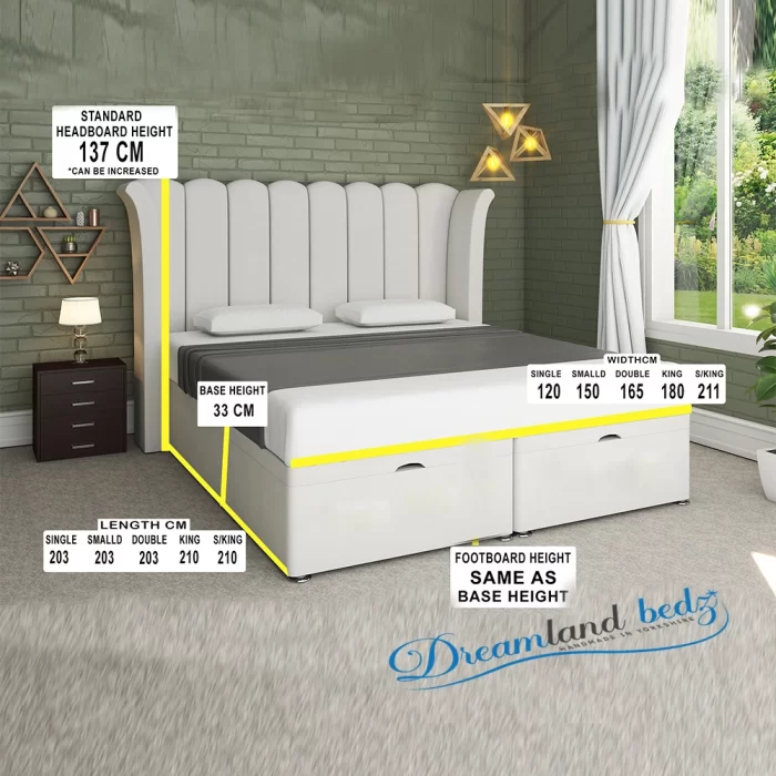 The Britannia Wingback Divan Ottoman Bed - Image 2