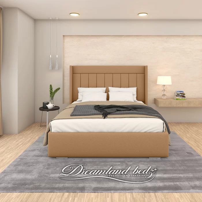 Brooklyn Wingback Bed Frame with Lines - Image 9