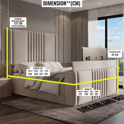 Dreamlabd Luxury Elite Tv Bed Uk Standered Sizes