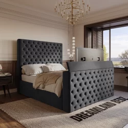 Dreamlabd Luxury Platinum Chesterfield Tv Bed