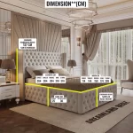 Duke Chesterfield Winged Bed In Uk Dimension Sizes Guide