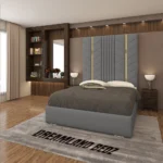 Luxurious Golden Pyramid Bed With Optional Ottoman In Uk