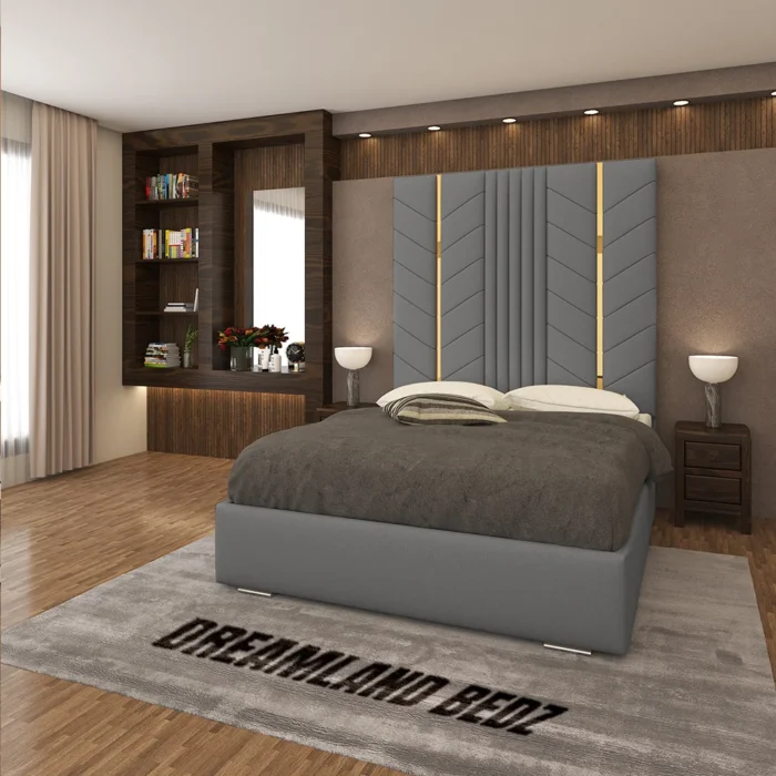 Luxurious Golden Pyramid Bed With Optional Ottoman In Uk