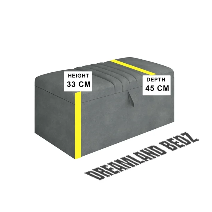 Melbourne Liner Ottoman Box With Bed Display Dimensions