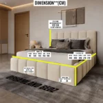 Nova Upholstered Bed Frame Dimension Sizes