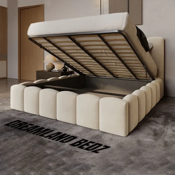 Nova Upholstered Bed Frame Lifted Storage Option