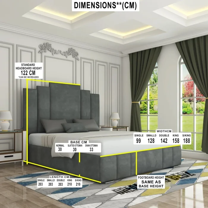 The Royal Art Deco Bed Frame Dimension