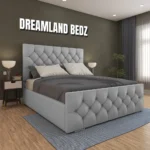 Windermere Upholstery Bed With Optional Ottoman Storage Assebled In Room