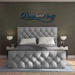 Windermere Upholstery Bed With Optional Ottoman Storage Front View