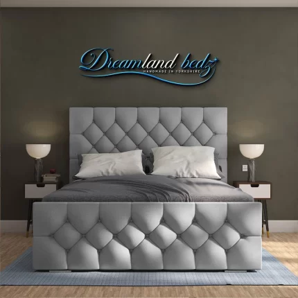 Windermere Upholstery Bed With Optional Ottoman Storage Front View