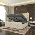 Windermere Upholstery Bed With Optional Ottoman Storage Metal Base