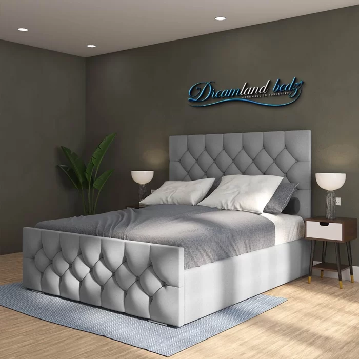 Windermere Upholstery Bed With Optional Ottoman Storage Side View