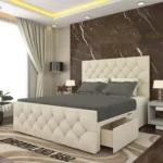 Windermere Upholstery Bed With Optional Ottoman Storage With Drawer