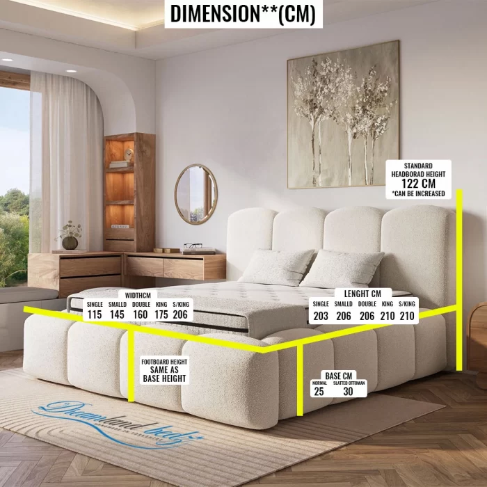 Zencloud Modern Bed Dimension