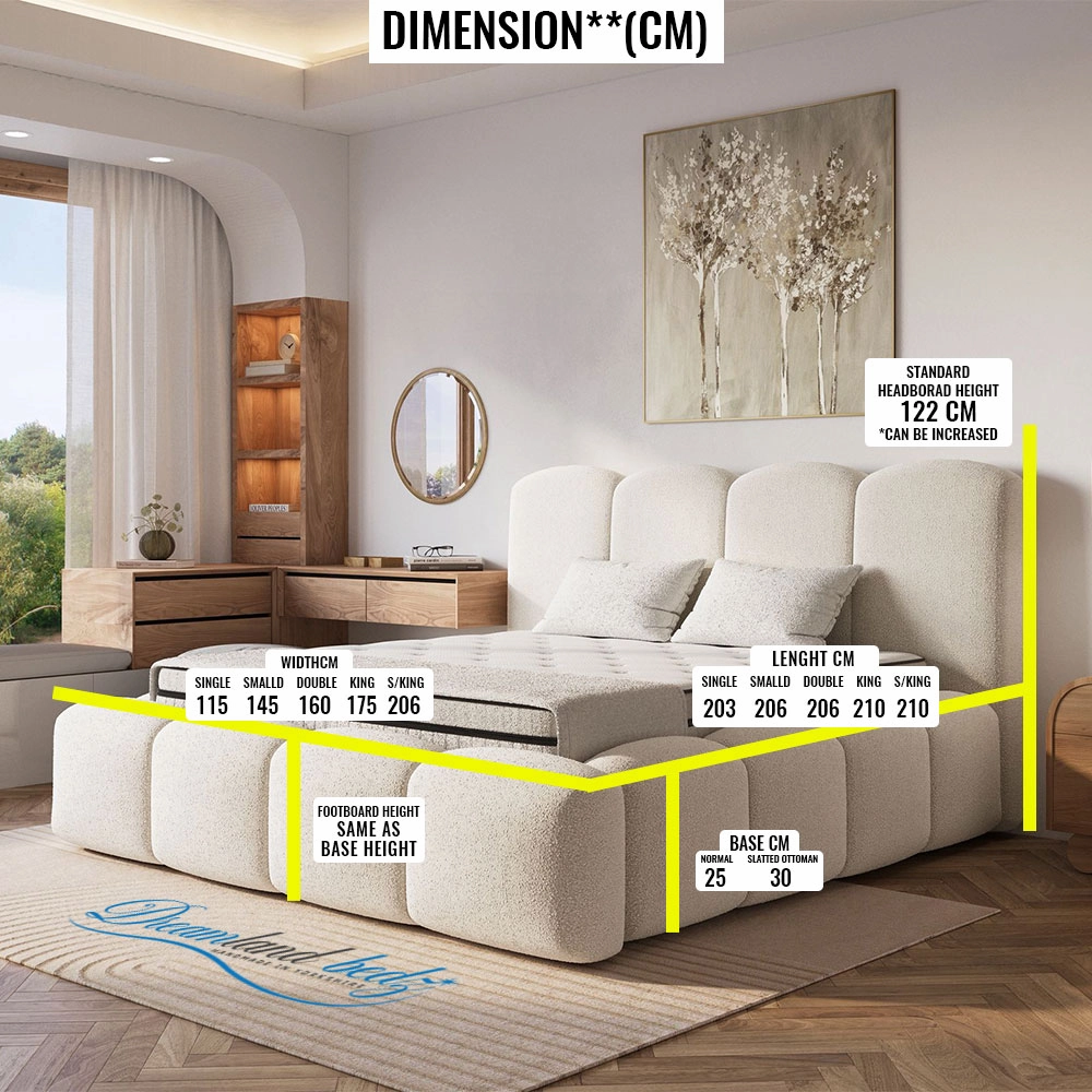 Zencloud Modern Bed Dimension