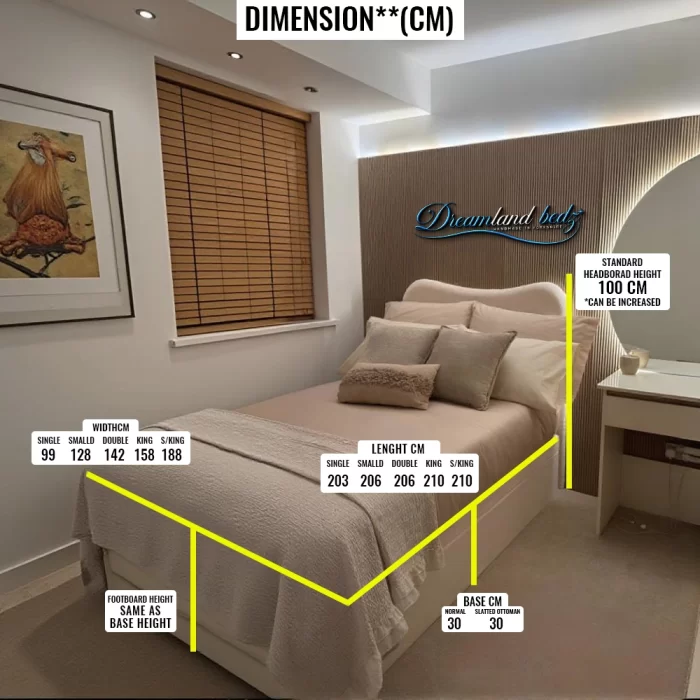 ascot-boucle-bed-frame-dimension-size