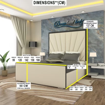 athens-linear-black-trim-bed-frame-with-optional-ottoman-storage-dimensions