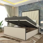 Athens Linear Black Trim Bed Frame With Solid Base Type