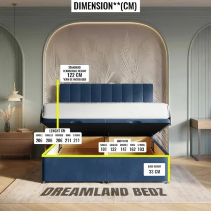 Barcelona Ottoman Divan Bed Logo Place Dimesnion