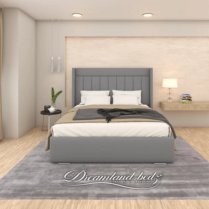 Brooklyn Wingback Bed Frame with Lines - Image 8