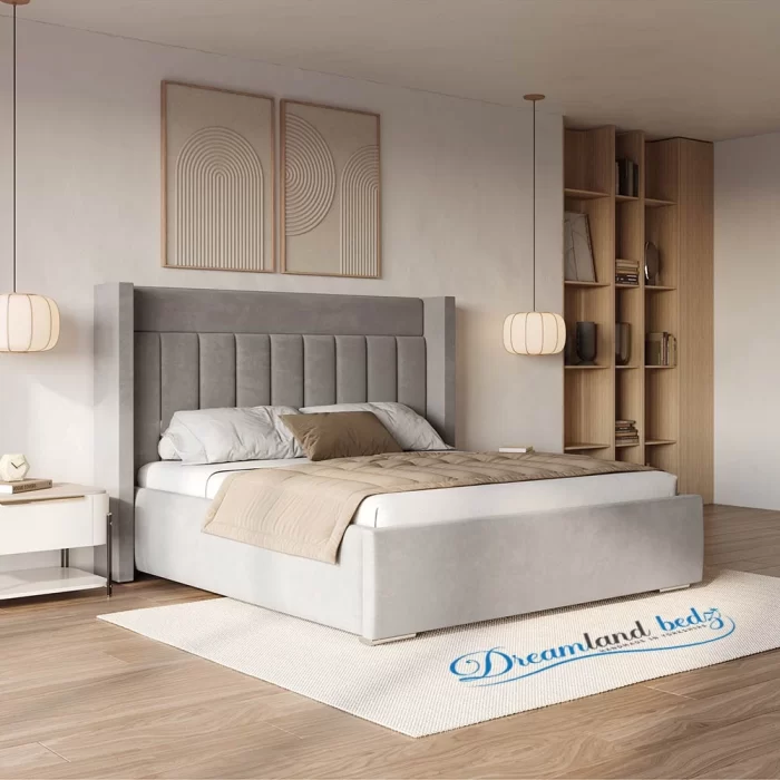 Brooklyn Wingback Bed Frame Left Side View