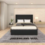 Brooklyn Wingback Bed Frame With Black Fabrice