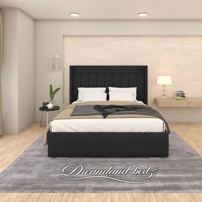 Brooklyn Wingback Bed Frame with Lines - Image 11