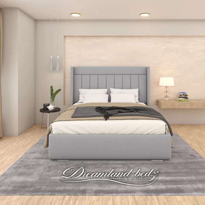 Brooklyn Wingback Bed Frame with Lines - Image 10