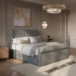 Cairo Chesterfield Ottoman Bed Frame Left View