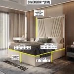 Cannes Mirror Bed Frame Dimension Sizes