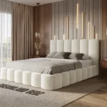Cheshir Teddy Boucle Cream Bed Right Side View