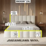 Cheshire Teddy Boucle Cream Bed Dimension
