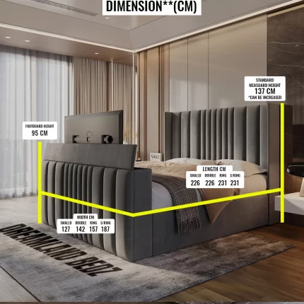 Dreamland Luxury Smartsleep Tv Bed Uk Standered Bed Size