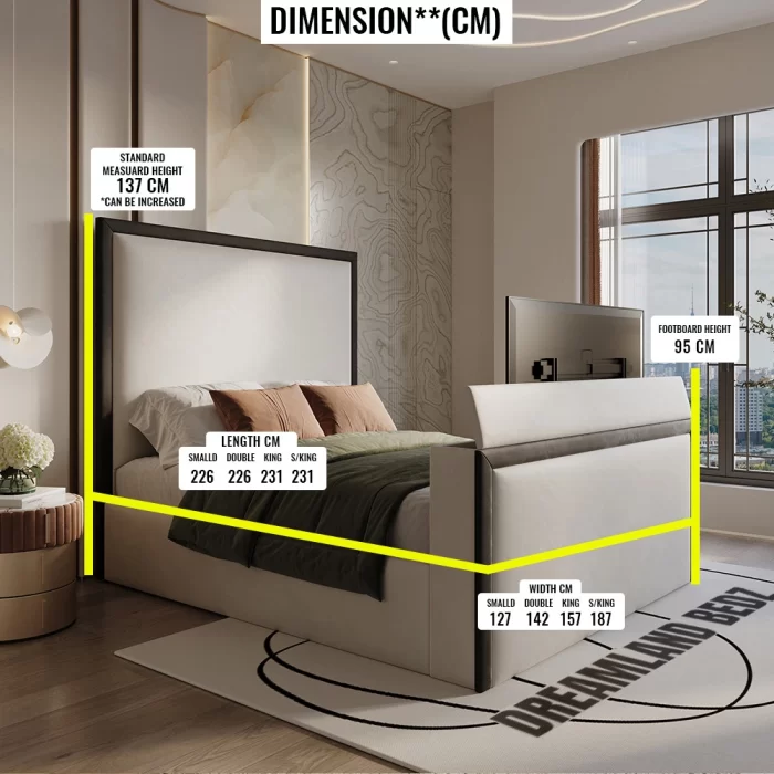 Dreamland Sleeptech Tv Bed Uk Standered Bed Sizes