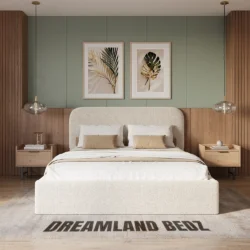 Georgia Teddy Boucle King Bed Frame